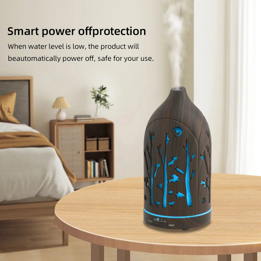 Ultrasonic Essential Oil Diffuser with Auto Shut-Off, Whisper Quiet Operation Includes 3 Essential Oils for Home, Office, Yoga