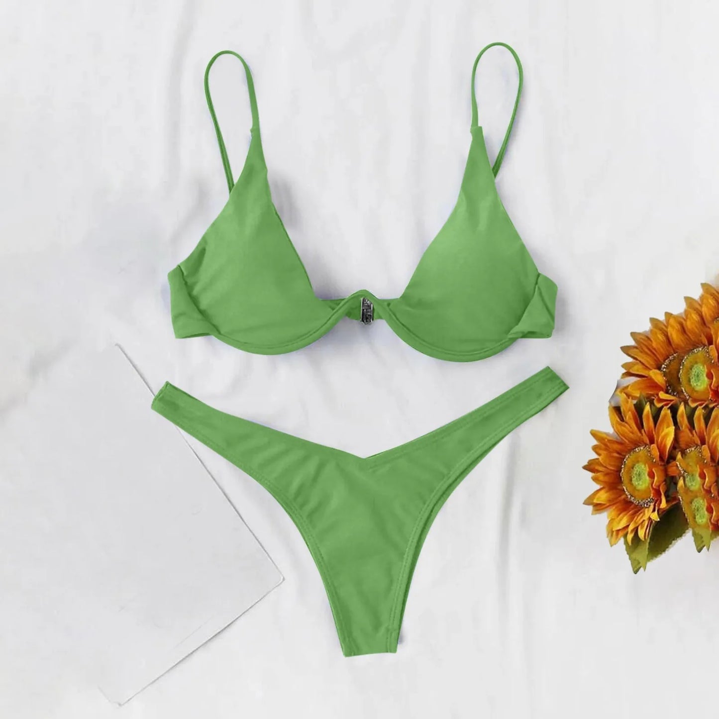 2025 Sexy Bikini Swimsuit Low Waisted Beach Bathing Suit   Brazilian Swimwear Two Pieces Sale