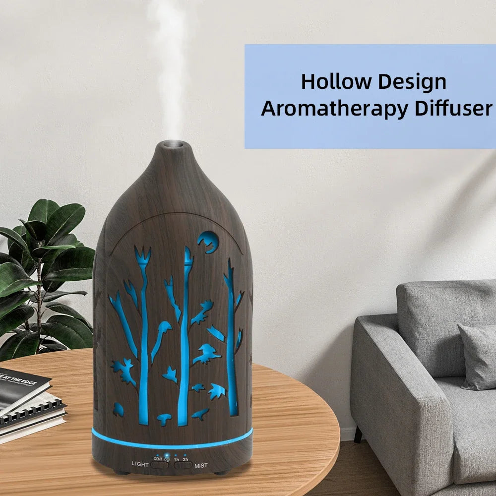 Ultrasonic Essential Oil Diffuser with Auto Shut-Off, Whisper Quiet Operation Includes 3 Essential Oils for Home, Office, Yoga