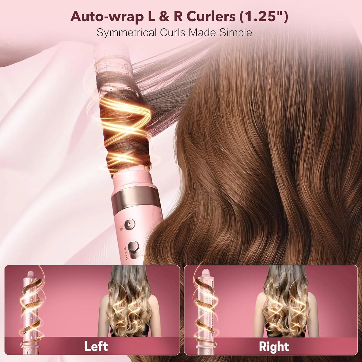 Mythsight 6-in-1 Air Styler & Hair Dryer Brush, Auto-Wrap Curler L/R, Fast Drying Volumizing Hot Air Brush, Smooth Blowout, Root Lift, No Heat Damage, Anti-Frizz, Gifts for Women