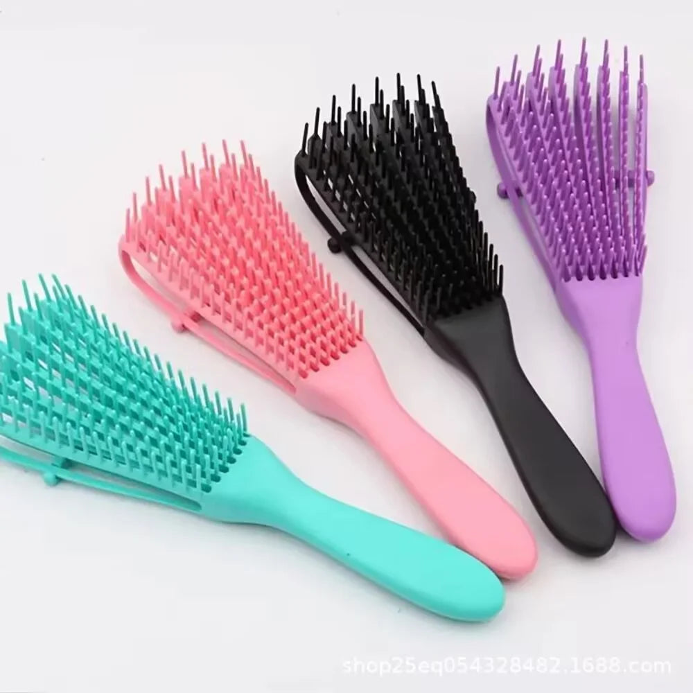 Hollow 8-Tooth Octopus Scalp Massage Comb, Lift Hair Roots Anti-Static Smooth Detangling Hair Brush, For Daily Styling Shower Home Travel Use, Women Men Adults All Hair Types, Fluffy Voluminous Hair Care Styling Hairdressing