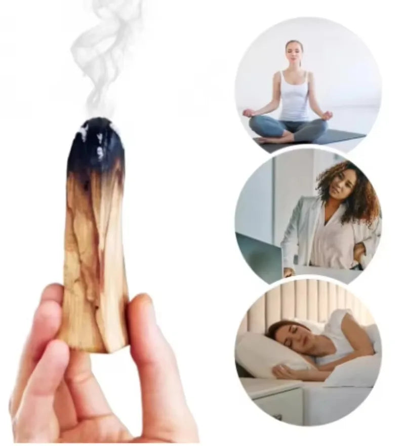 Palo Santo Natural Incense Sticks High Oil Content for Indoor Aromatherapy, Refreshing Breath Meditation 10pcs