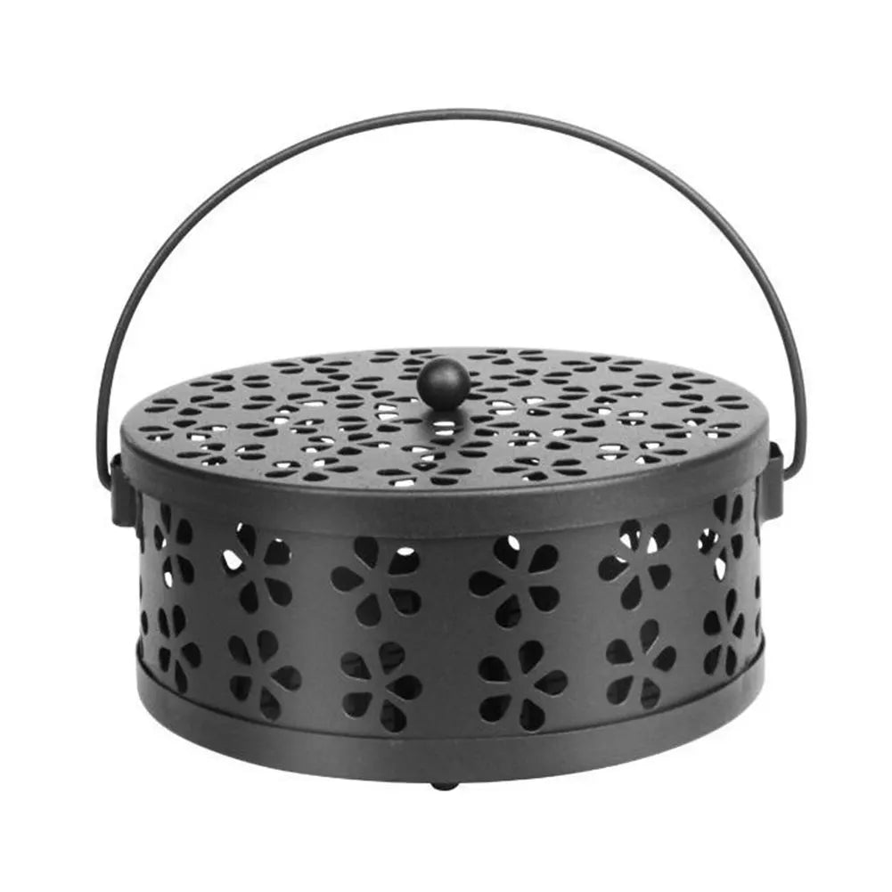 Portable Incense Burner Holder with Handle Incense Coil Burner Mosquito Repellent Coil Holder for Outdoor Garden Patio Camping