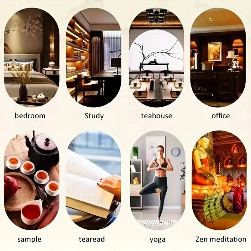 91pcs Natural Sandalwood Incense Stick With Incense Holder Multi-scented For Places Tea Room Yoga Blessing Incense Free Shipping