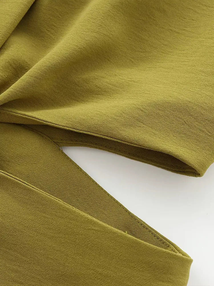 2025 Women's Autumn and Winter New Arrivals Fashion Temperament Open Design Buckle Decoration Sleeveless Long Dress