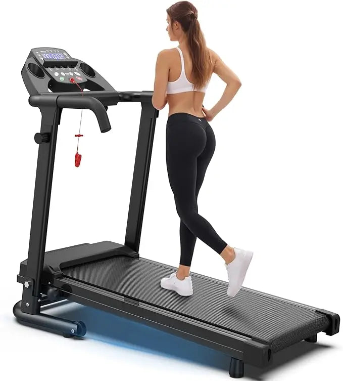 Foldable Treadmills for Home, Portable Treadmill with Handles, 2.5HP Treadmills 300 lb Capacity, APP Control, Fitness Folding W