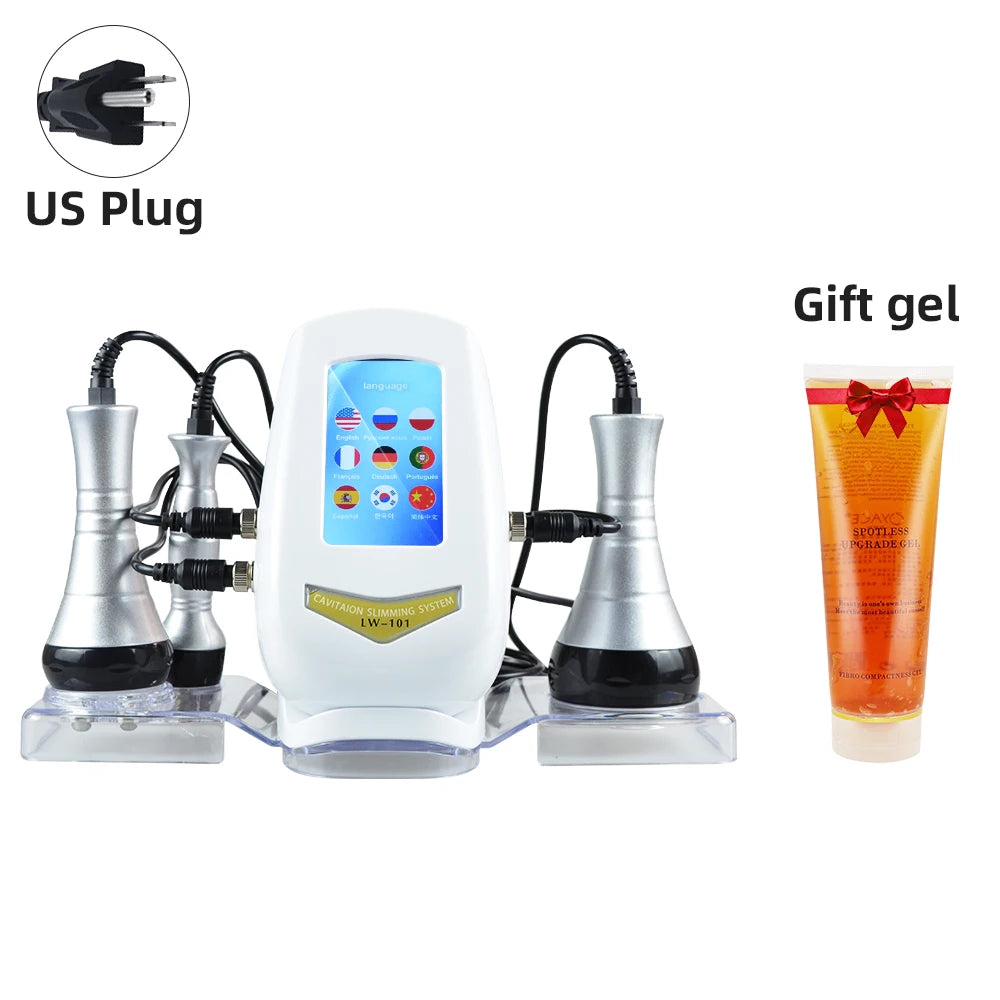 Miss Queeny 3-in-1 Vacuum 40K Slimming Cavitation Machine Skin Tightening And Anti-Wrinkle Beauty Equipment (Fast Shipping）