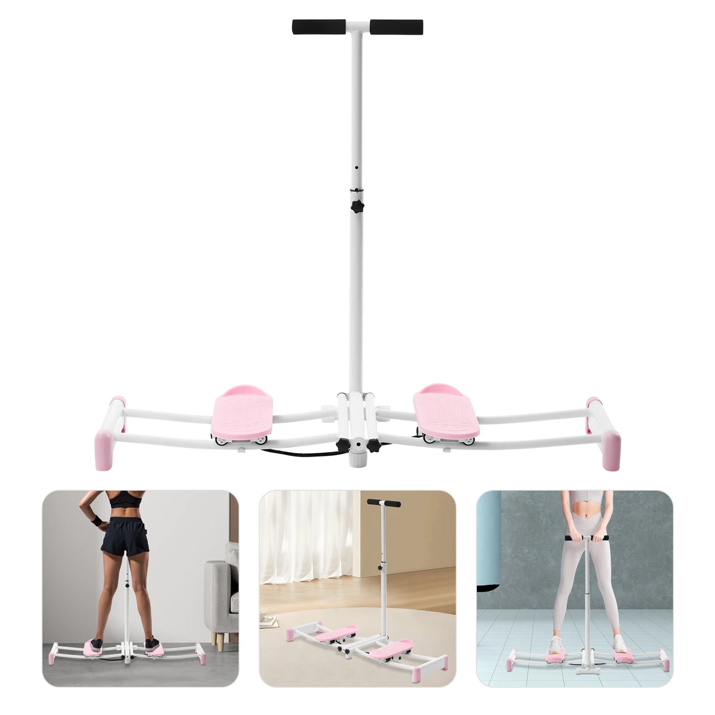 Foldable Pelvic Floor Muscle Fitness Equipment Adjustable Leg Exercise Equipment  Ski Thin Legs Hip Exerciser pPink/Purple