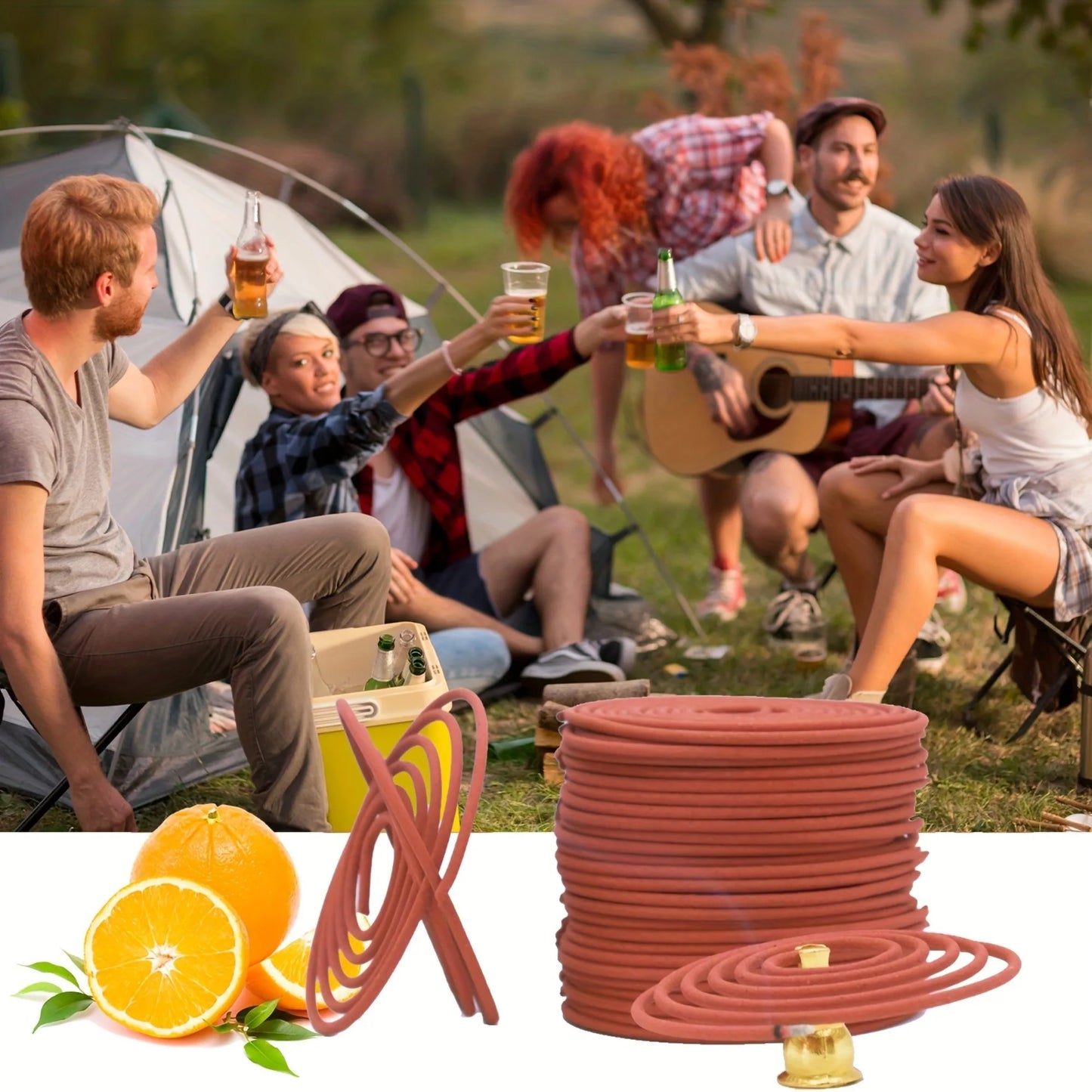 50 Fruit Orange Scented Incense Sticks, Burning Time 3-4 Hours, Suitable for Air Purification, Yoga, Meditation, Work, Fitness, H