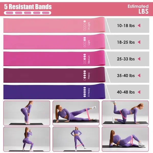 14Pcs Pilates Ring Essentials-Kit For Women With Yoga Ball Arm Stretcher 5 Resistant Bands-Figure 8 Resistant Band Elastic Band Non-slip Socks Yoga Strap