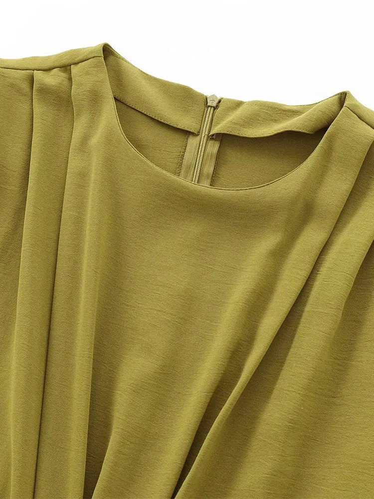 2025 Women's Autumn and Winter New Arrivals Fashion Temperament Open Design Buckle Decoration Sleeveless Long Dress