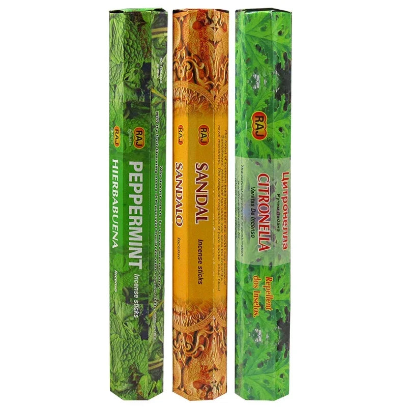 1 Box Natural Sandalwood Indian Incense Sticks 20sticks White Sage Jamine Scents for Home Fragrance Spa Meditation Aromatherapy