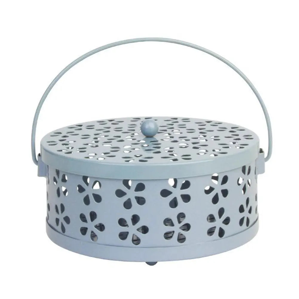 Portable Incense Burner Holder with Handle Incense Coil Burner Mosquito Repellent Coil Holder for Outdoor Garden Patio Camping