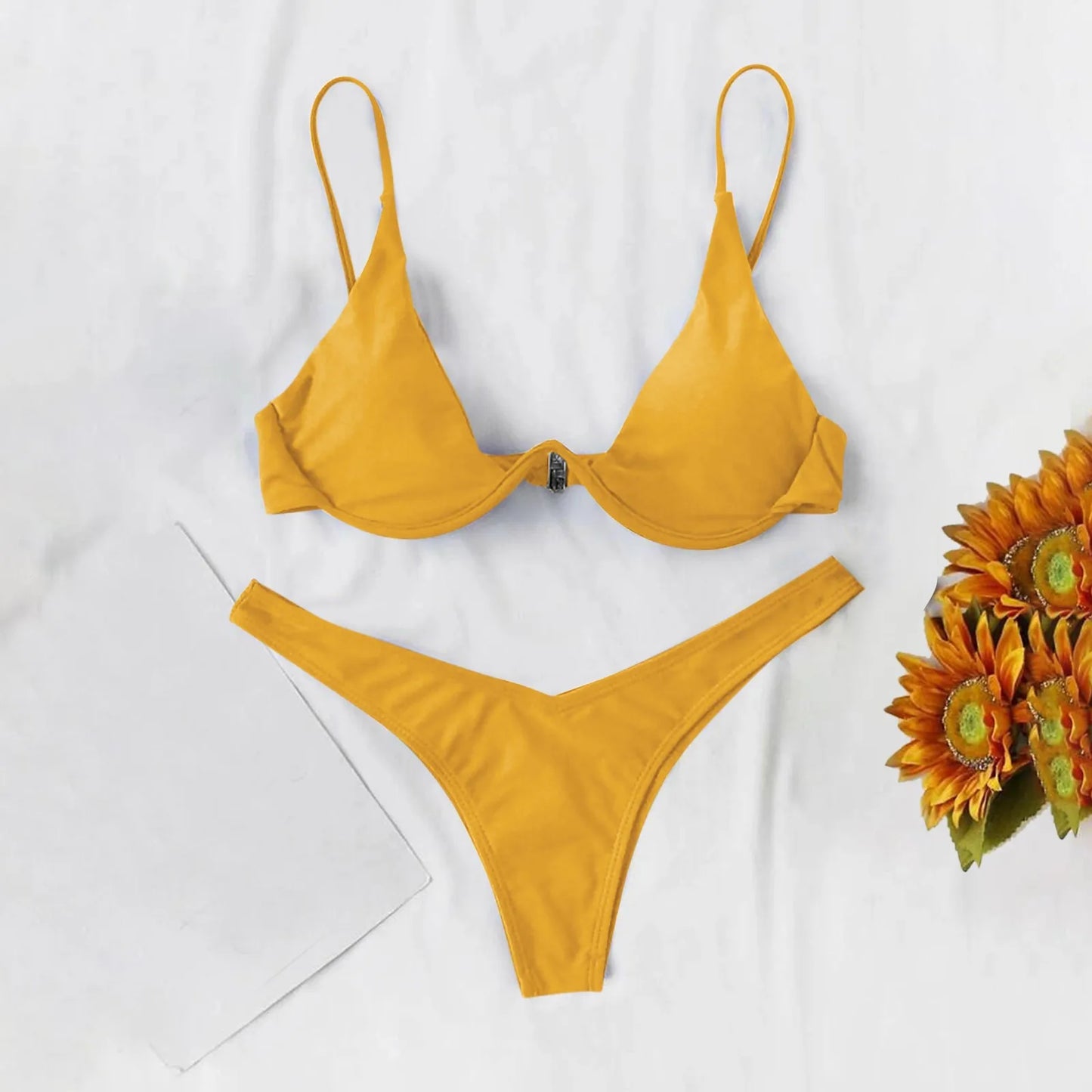 2025 Sexy Bikini Swimsuit Low Waisted Beach Bathing Suit   Brazilian Swimwear Two Pieces Sale