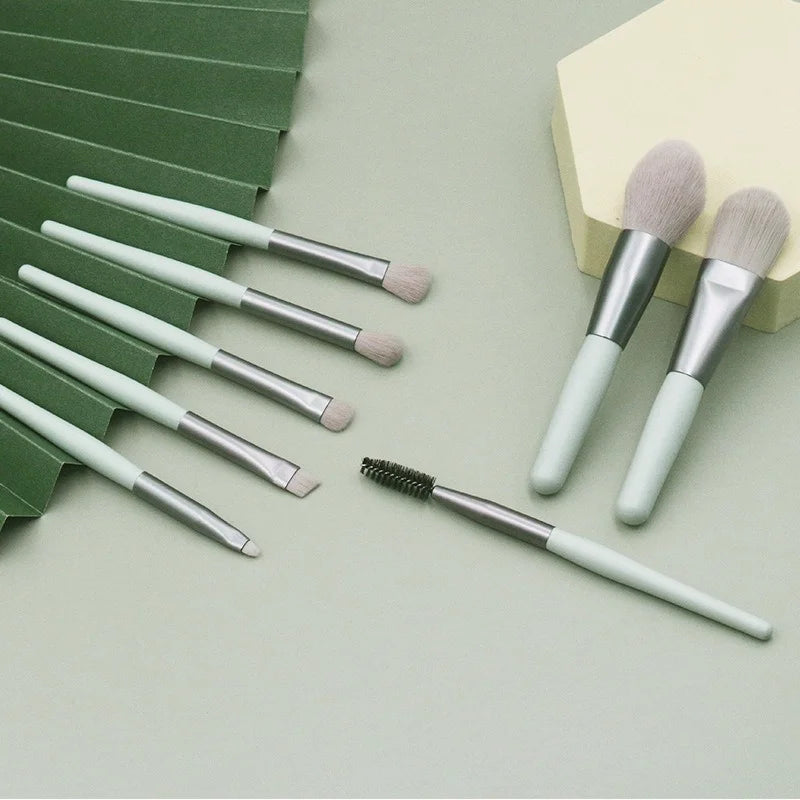 8Pcs Makeup Brushes Pro Pink Brush Set Powder EyeShadow Blending Eyeliner Eyelash Eyebrow Make Up Beauty Cosmestic Brushes