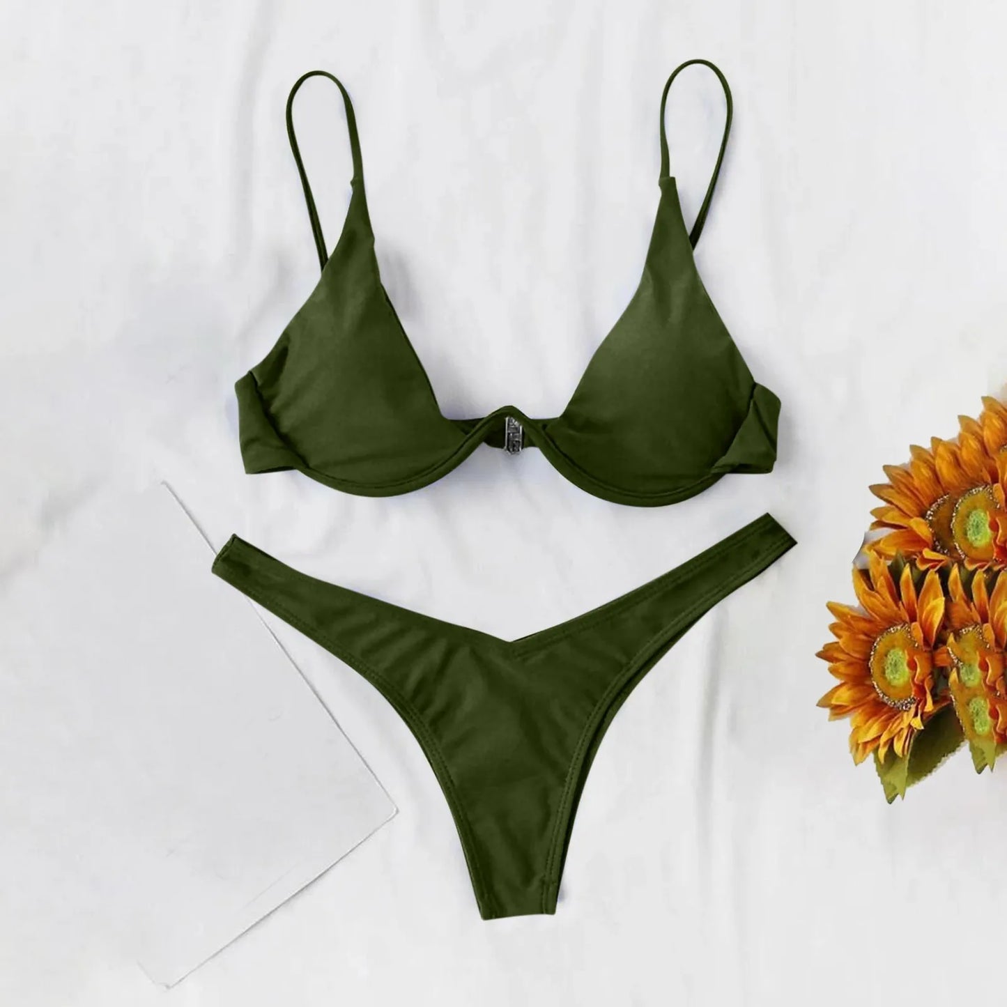 2025 Sexy Bikini Swimsuit Low Waisted Beach Bathing Suit   Brazilian Swimwear Two Pieces Sale