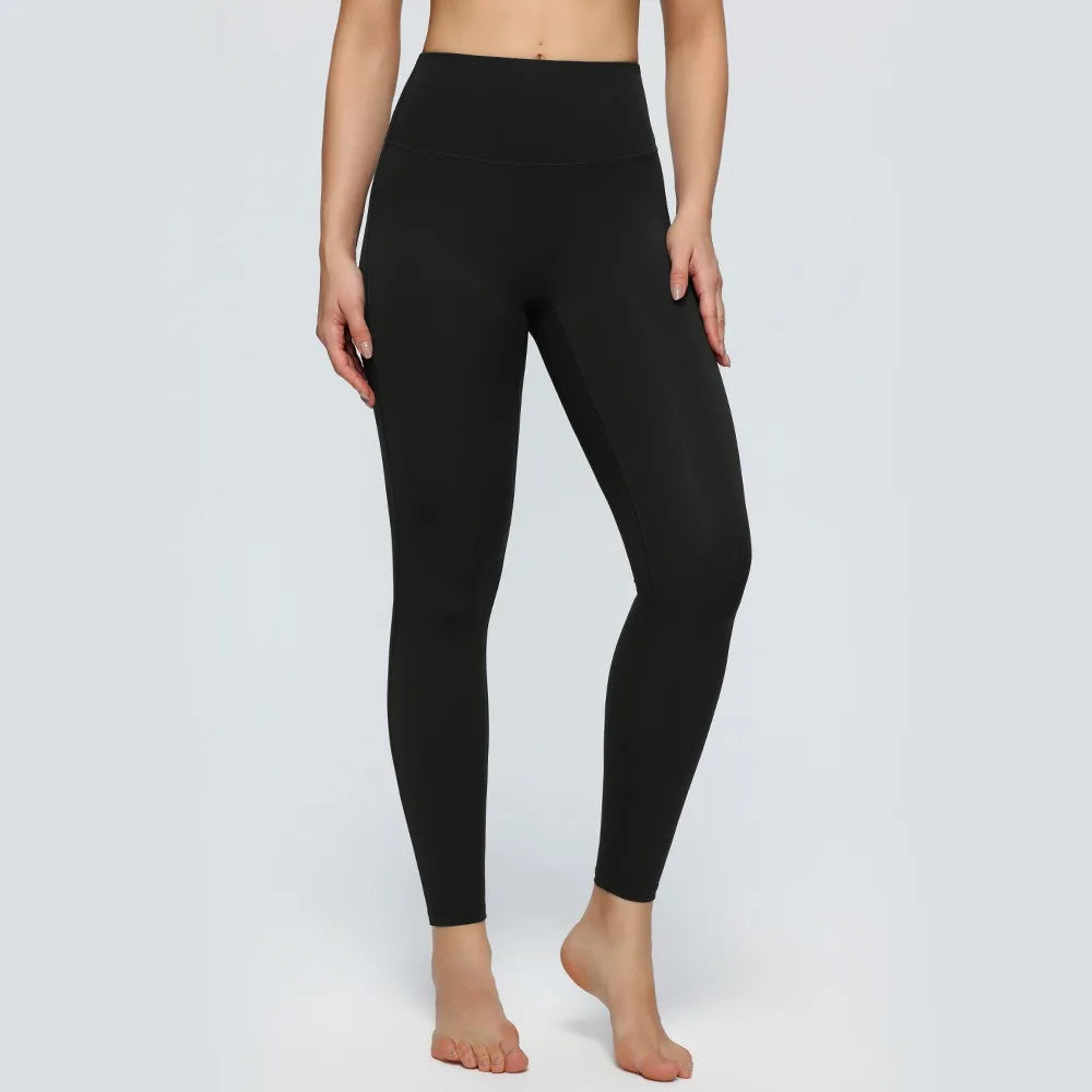 Women's Naked-Skin Yoga Leggings, High Stretch Quick Dry Butt Lifting Tight Fitness Pants for Outdoor Jogging Casual Daily & Street Wear